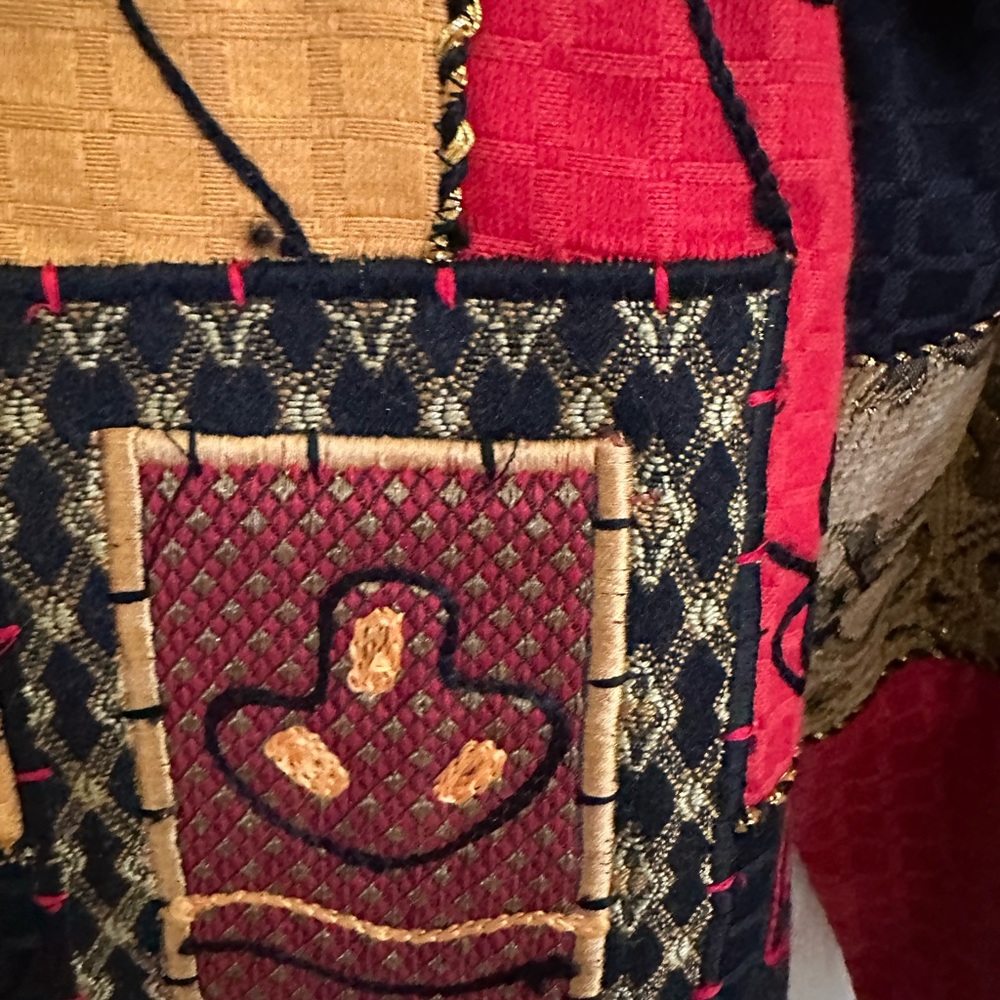 Indigo Moon Size Small Brocade Patchwork Blazer T… - image 6